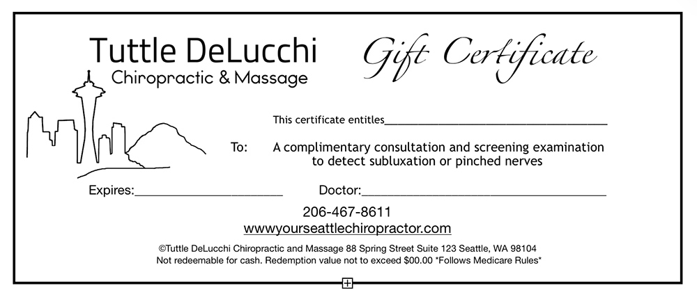 Tuttle DeLucchi Chiropractic Coupon